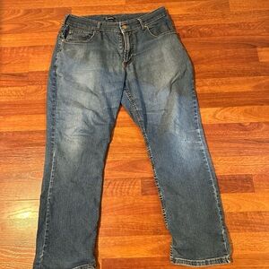 Men's Blue Denim Straight Jeans origin USA flex Jean